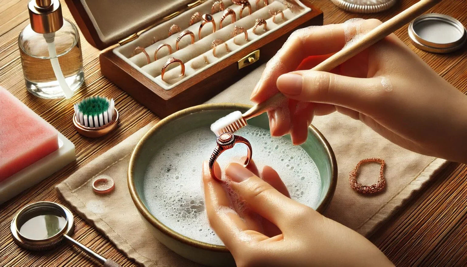 Hoe maak je gouden sieraden schoon?