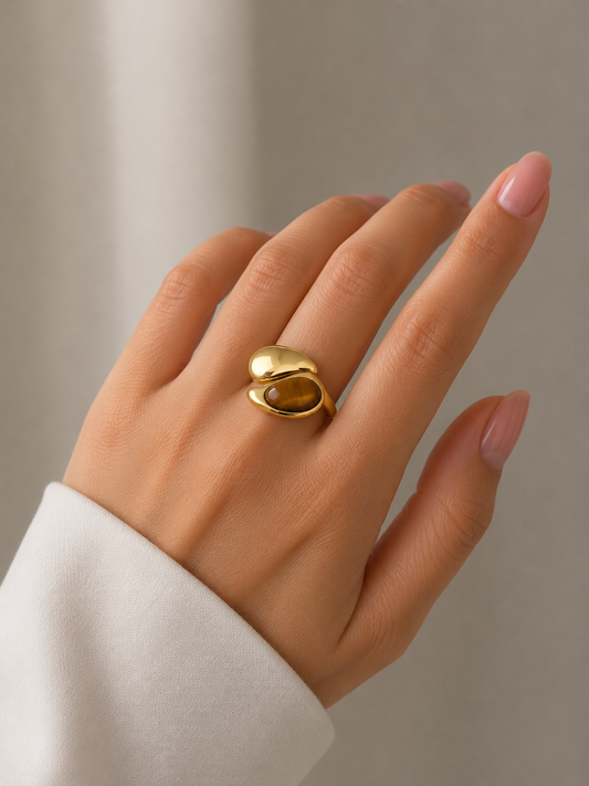 Midnight light Brown Ring