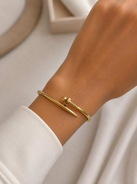 Golden Nail Bangle