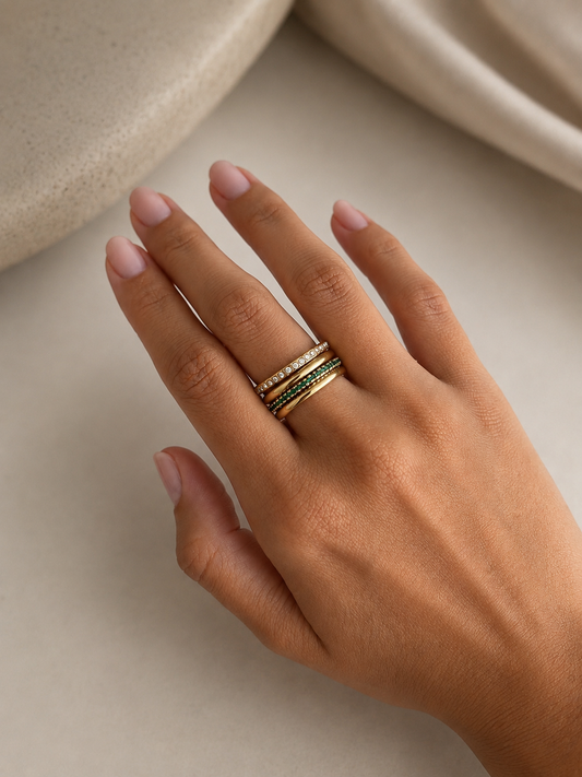 Starlight Green Ring
