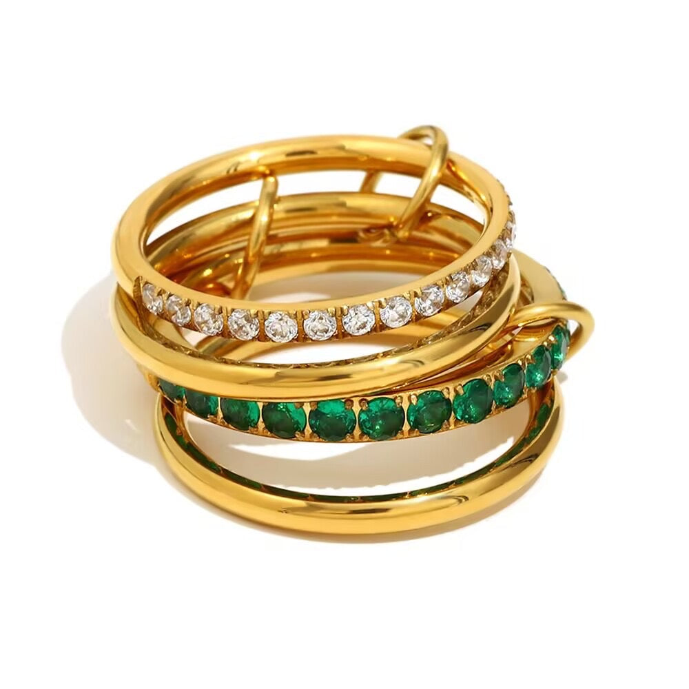 Starlight Green Ring