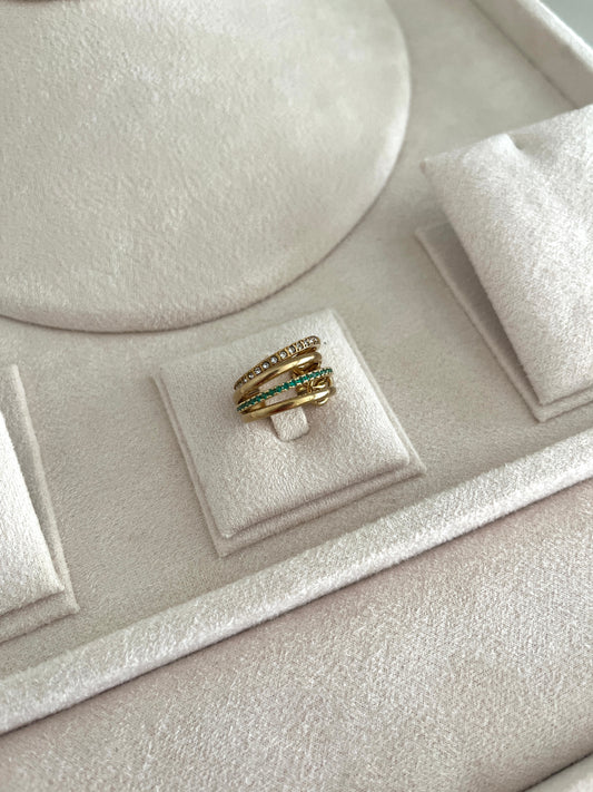 Starlight Green Ring