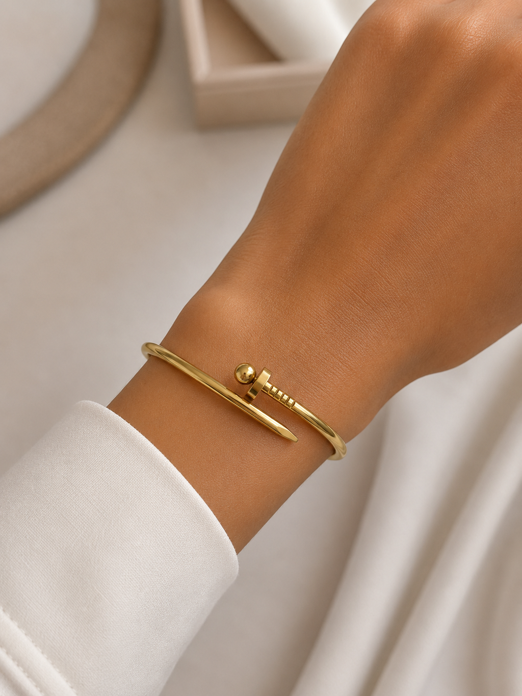 Golden Nail Bangle