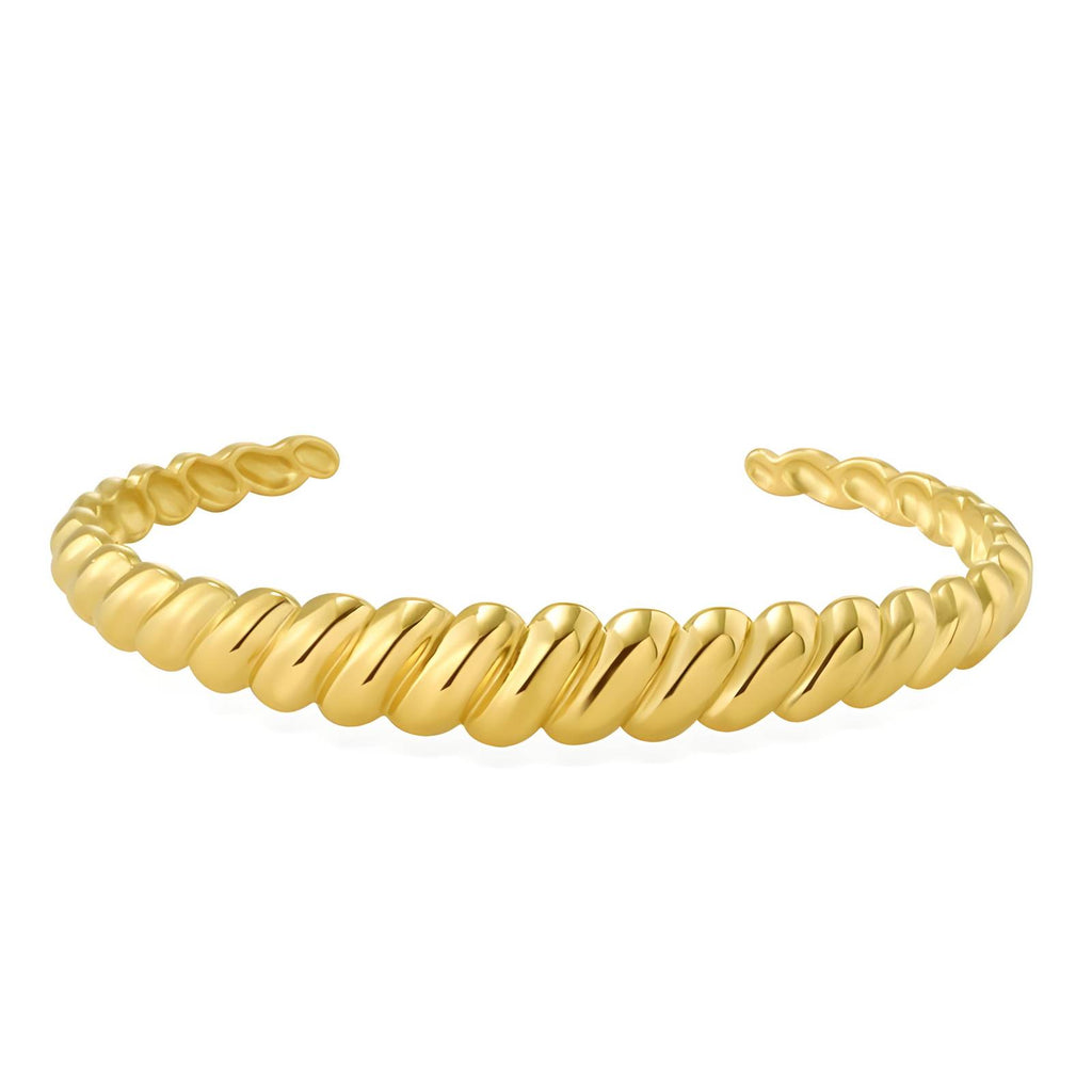 Gold Croissant open Bangle