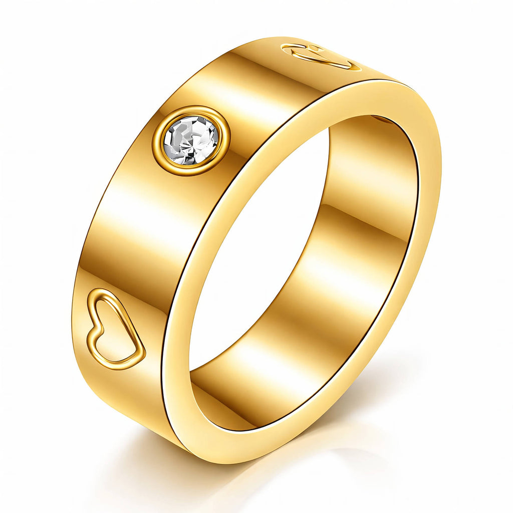 Gold Classy Heart ring