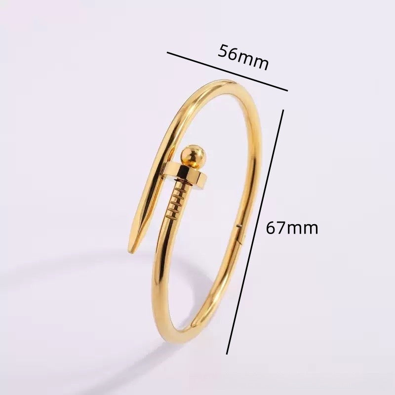 Golden Nail Bangle