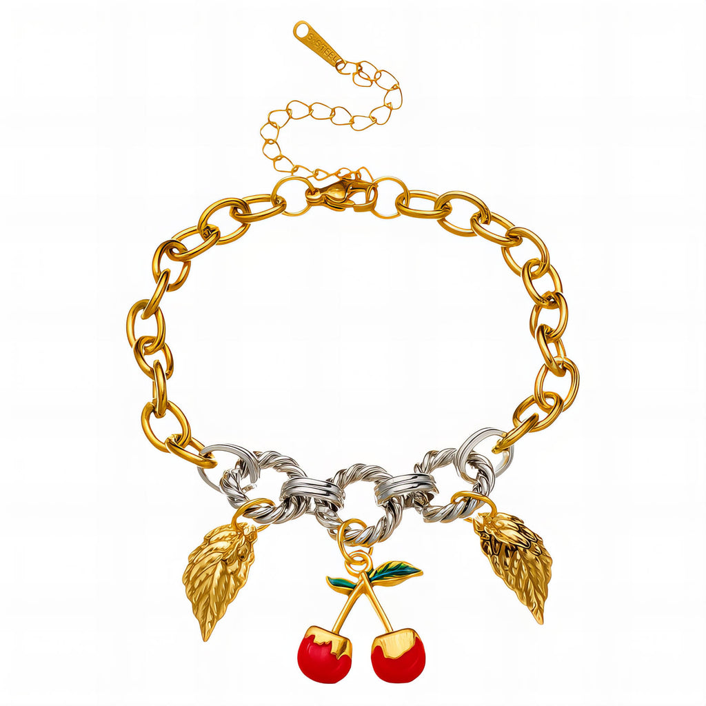 Silver Cherry Bracelet