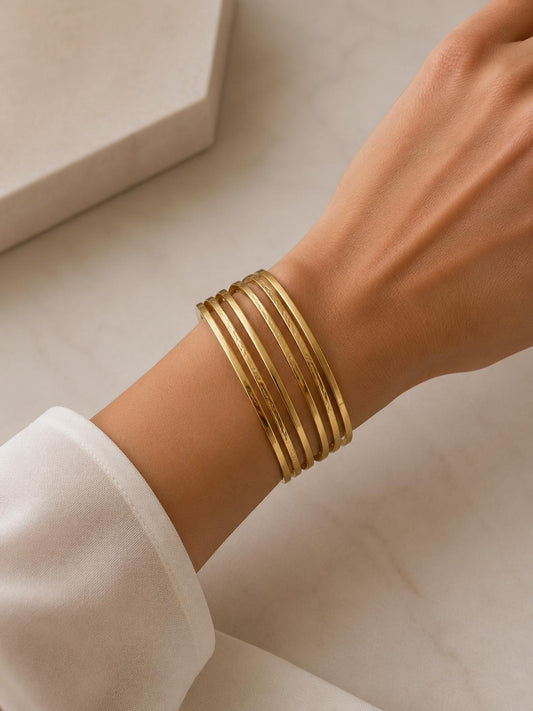 Emerald open Bangle