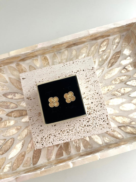 Gold Clover Earrings