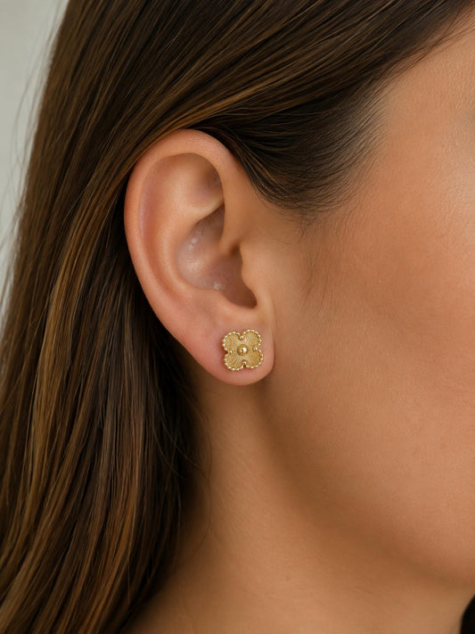 Gold Clover Earrings