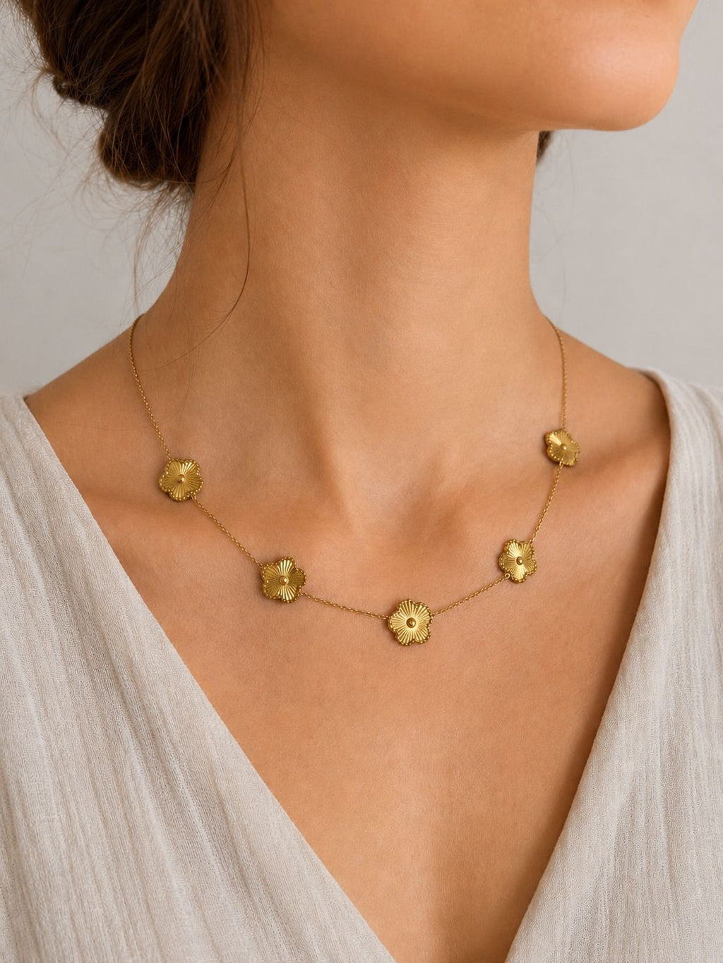 Gold Flower Necklace