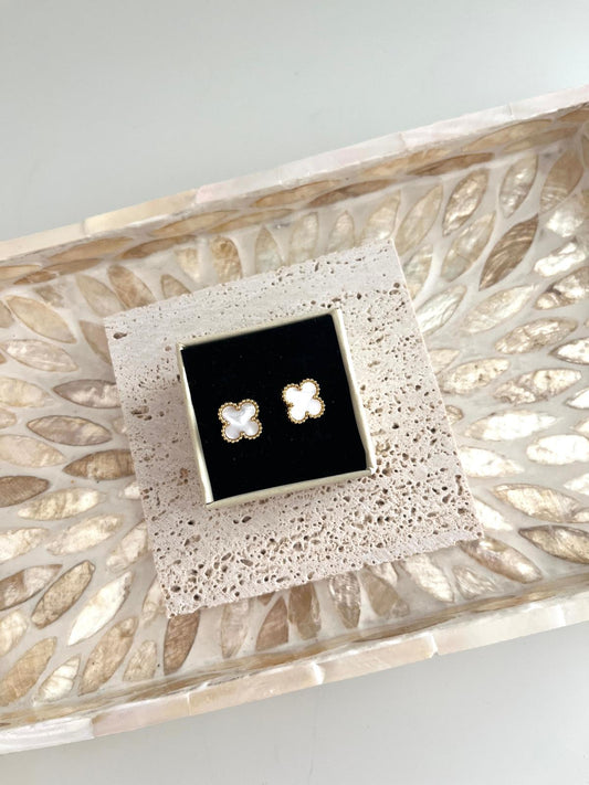 White Clover Earrings