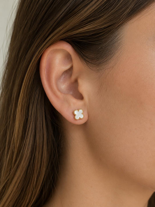 White Clover Earrings